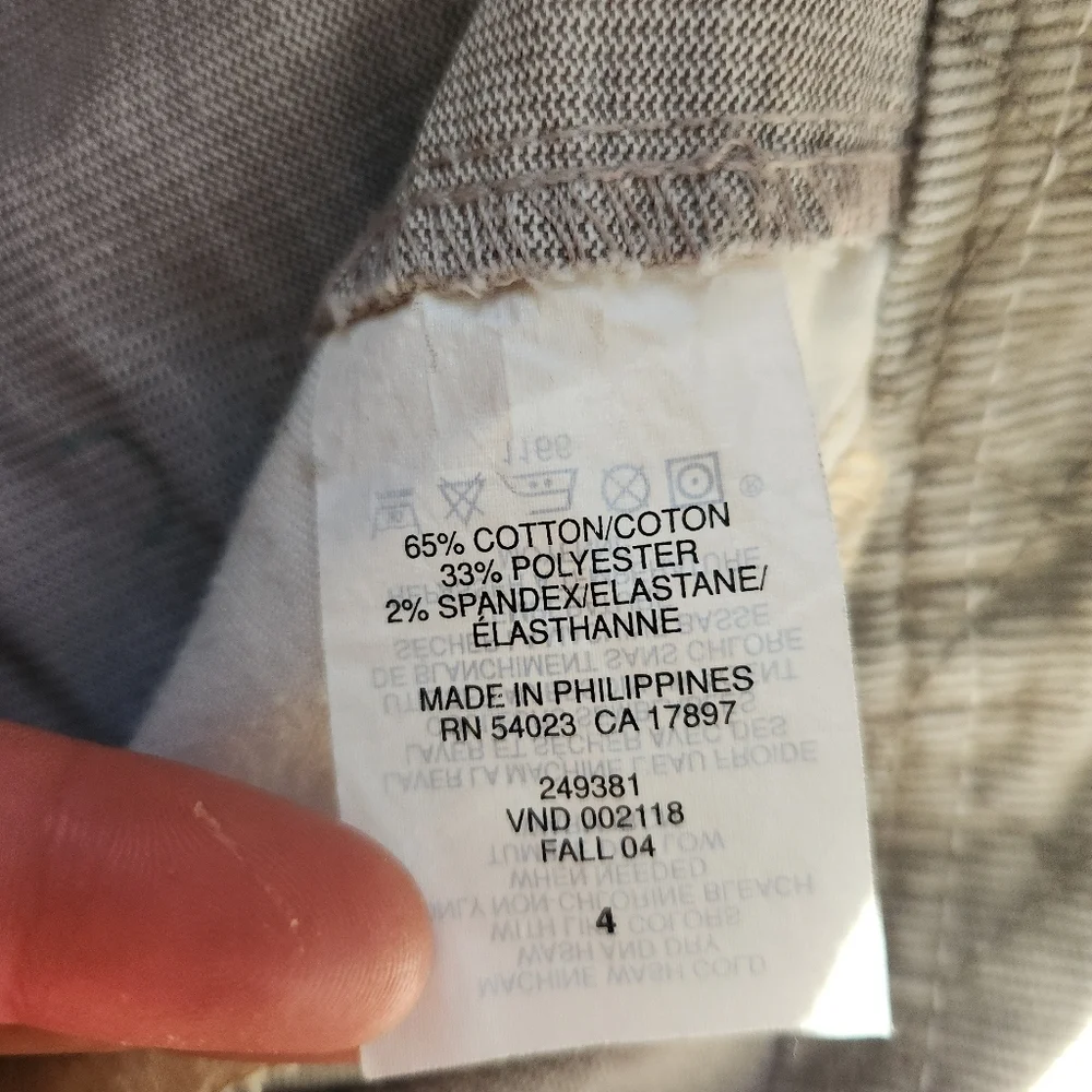 GAP Y2K Button-Front Corduroy Mini Skirt in Taupe Tan Small 4 Cotton